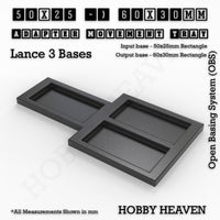Square and Rectangle Movement Trays Adapters for Tabletop Games