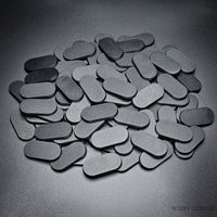 50x25mm Pill Plain Black PLA Plastic Bases 3d Print