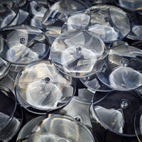 32mm Round Flying Clear Plastic Base