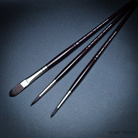 Winsor & Newton Galeria Long Handle Brush Set – 3-Pack (Round 6, Round 8, Filbert 12)