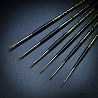 Rosemary & Co Serie 33 Deluxe Miniature Brush Set of 6pcs (Sizes 3/0, 2/0 0, 1, 2, 3)