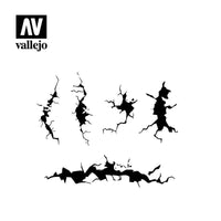Vallejo Stencils Cracked Wall VALST-TX001