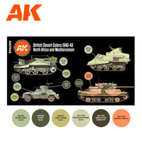 AK Interactive British Desert Colours 3G Paints Set AFV AK11646 - Hobby Heaven