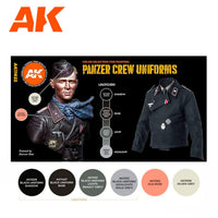 Ak Interactive Panzer Crew Black Uniforms Set 3g Figure Paint Set AK11622 - Hobby Heaven