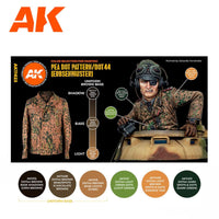 Ak Interactive Waffen SS 44 Dot Uniform Colors 3d Figure Paint Set AK11623 - Hobby Heaven