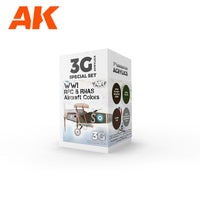 AK Interactive WWI RFC and RNAS. British Aircraft Colors Paint Set 3G AK11711 - Hobby Heaven