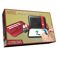 Army Painter Wet Palette with lid and brush storage, perfect for miniature painting.