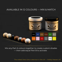 Aves Studio Apoxie Sculpt available in 12 colours with mix and match options for custom modelling shades