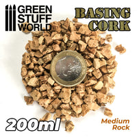 Green Stuff World thick cork grit granules close-up texture