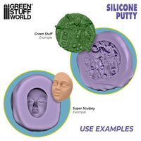Blue Silicone Putty used to create moulds for miniatures and sculpting details