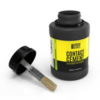 Contact Cement 500ml all-purpose adhesive with brush applicator displayed at an angle.