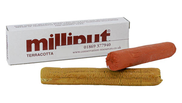 MILLIPUT EPOXY RESIN PUTTY DIRECT STANDARD,TERRACOTTA,GREY,BLACK