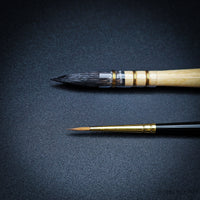 da Vinci 5247 Round and Mop watercolour brushes displayed side by side