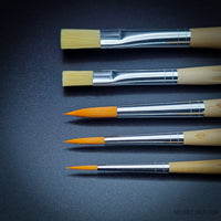 Close-up of da Vinci Junior 4211 brush tips, showing the quality and variety of bristles suitable for children's hands