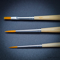 da Vinci Junior Set 4271 โ Detail brushes for beginners, including round and flat brushes for miniatures and models.