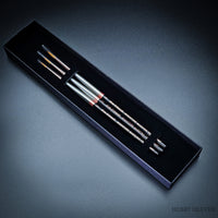 da Vinci Miniature Maestro Series 76 brush set displayed in open black presentation box