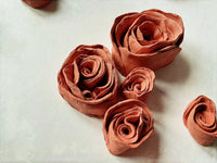 Example of handmade terracotta roses made with DAS Modelling Clay