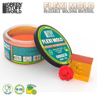 Step-by-step instructions for using Green Stuff World Flexi Mold reusable molding material