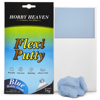 Flexi Putty 75g blue reusable adhesive by Hobby Heaven in retail packaging with soft modeling putty block