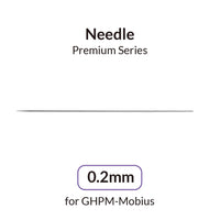Gaahleri 0.2mm ultra-fine airbrush needle for GHPM-Mobius full length on white background