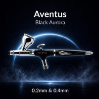 Hero image of the Gaahleri Aventus Black Aurora dual calibre 0.2mm and 0.4mm airbrush
