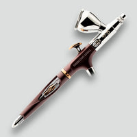 Angled view of the Gaahleri Aventus Fireblood Akhal limited edition red gold airbru