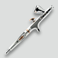 Angled view of the Gaahleri Aventus Shadowfax limited edition silver and white airbrush