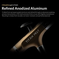 Gaahleri Aventus Titan Mist anodized aluminium airbrush body with metallic bronze finish
