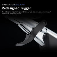 Ergonomic trigger handle design on Gaahleri Barbatos Rex airbrush