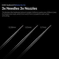 0.28mm 0.5mm and 0.7mm needles for Gaahleri Barbatos Rex airbrush