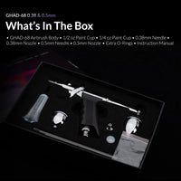 Gaahleri GHAD-68 airbrush kit contents and accessories