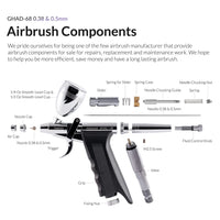 Gaahleri GHAD-68 airbrush parts and components diagram
