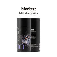Gaahleri Metallic Series paint marker set with 10 metallic colours for model kits and miniatures