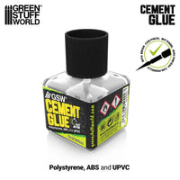 Green Stuff World Cement Glue 40ml bottle for polystyrene and ABS