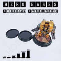 Hero Bases Exalt and Dominate – extenders for Warhammer 40k Dreadnought and heavy units.