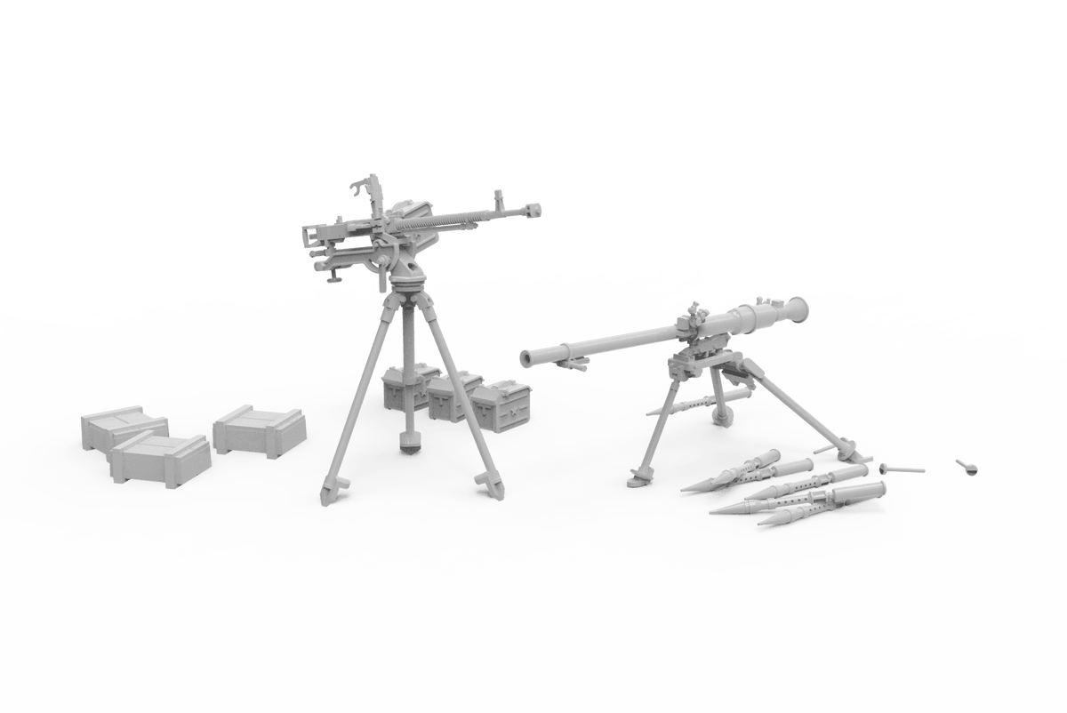 Figurines Infantry Support Weapons DShKM & SPG-9 – Maquette AK Interactive – Réf. 15207