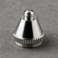 Iwata Neo CN 0.35mm nozzle cap precision machined metal OEM spare part angled view