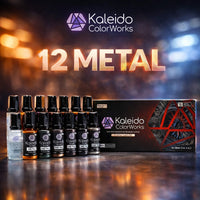 Kaleido RapidAir metallic airbrush paint set with 12 colours for scale models