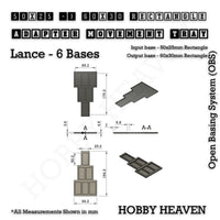 Square and Rectangle Movement Trays Adapters for Tabletop Games