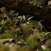 Woodland diorama featuring Laser Plants Lords-and-Ladies, showcasing realistic forest floor scene