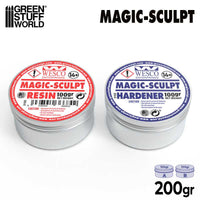 Magic Sculpt epoxy putty 200g set with resin and hardener containers