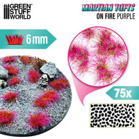 Green Stuff World Martian Fluor Tufts 6 mm – Neon Alien Grass Range (Choose Colour) – 75 Self-Adhesive Tufts