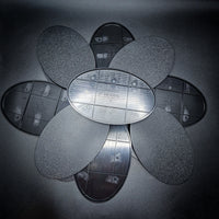 Set of oval wargaming bases 170x105 mm showing reinforced underside structure