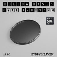 Hollow Bases Range - Wargaming 3d Printed Bases (OBS System)