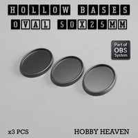 Hollow Bases Range - Wargaming 3d Printed Bases (OBS System)