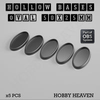 Hollow Bases Range - Wargaming 3d Printed Bases (OBS System)