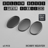 Hollow Bases Range - Wargaming 3d Printed Bases (OBS System)