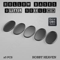 Hollow Bases Range - Wargaming 3d Printed Bases (OBS System)