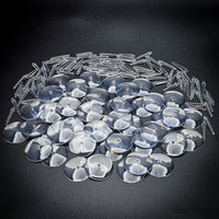 32mm Round Flying Clear Plastic Base