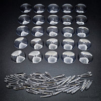 32mm Round Flying Clear Plastic Base
